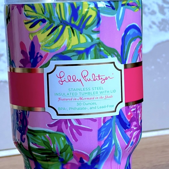 LAST ONE Lilly Pulitzer Metal Tumbler  in Mermaid in the Shade NWT - Picture 4 of 10